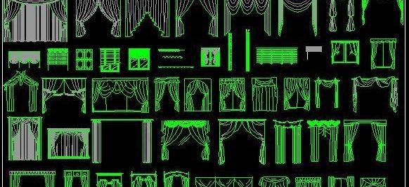 超级立面 窗帘图块