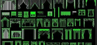 超级立面 窗帘图块