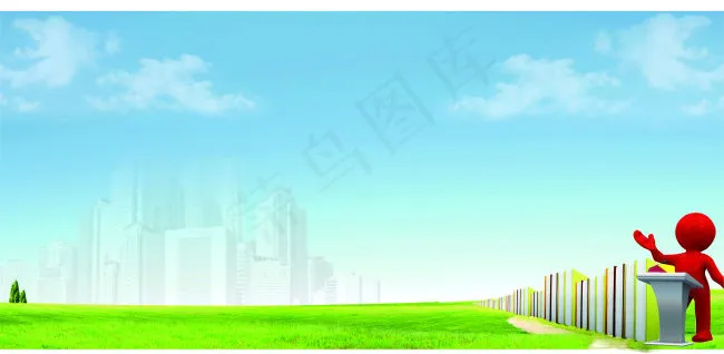 蓝色调的海报背景(800X400)cdr矢量模版下载