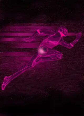 奔跑着的机械人