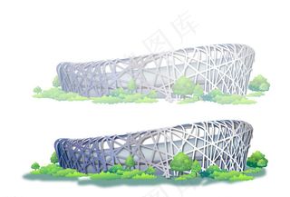 奥运鸟巢矢量素材图片