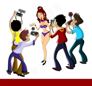 记者采访女明星图片