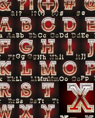 字母表中的字母镶嵌钻石矢量素材