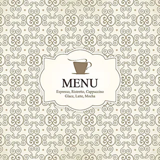 咖啡厅菜单封面底纹