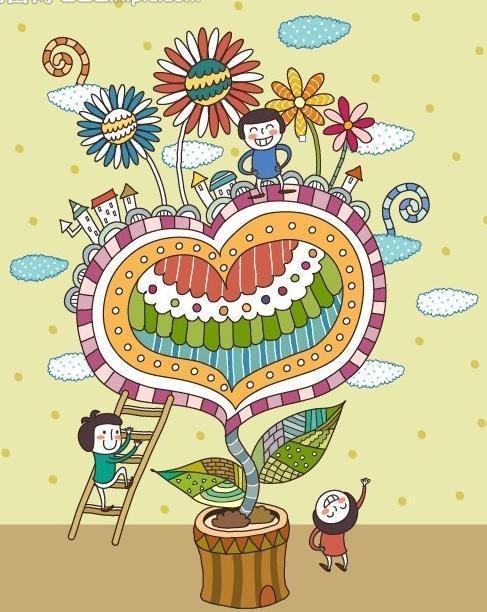 矢量儿童插画图片