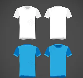 时尚T恤正反面矢量素材图片