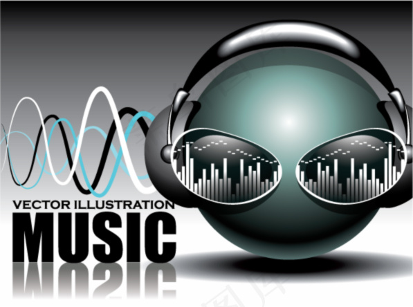 超酷音乐矢量素材