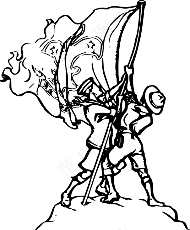 B-P童子军升旗