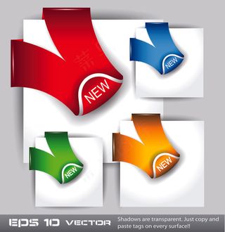 时尚网页标签模块矢量素材