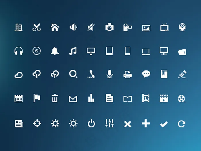 手机UI图标psd模版下载