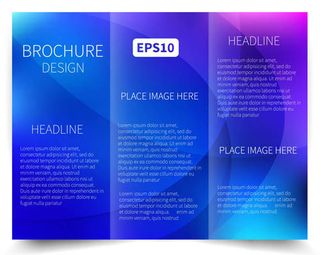 几何纹理三折页