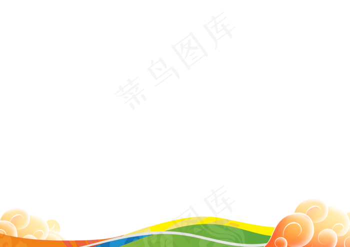 古风中式古典祥云图案边框PNG背景...
