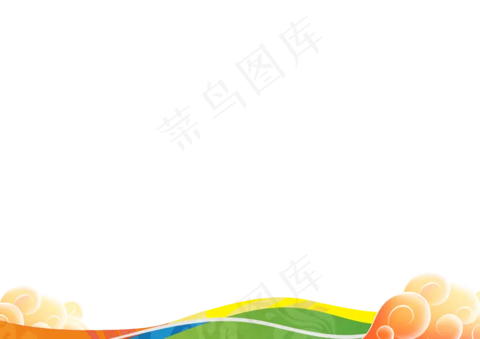 古风中式古典祥云图案边框PNG背景...