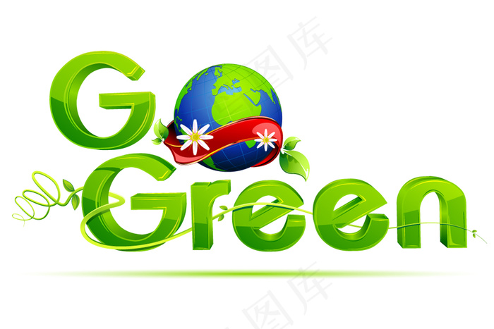 绿色环保主题海报矢量素材