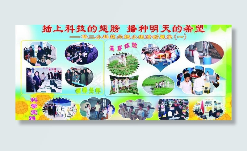 插上科技的翅膀 播种明天的希望图片psd模版下载