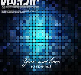 蓝色光影马赛克图片