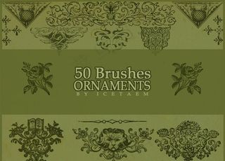 50款复古花纹装饰PS笔刷