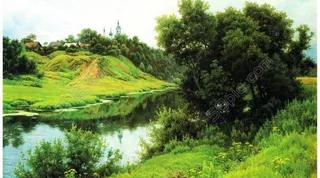 春天风景油画图片