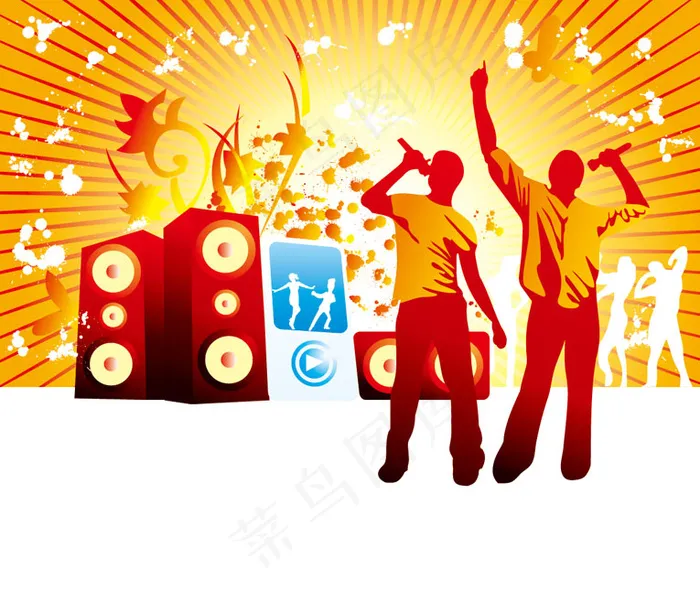 炫酷K歌聚会eps,ai矢量模版下载