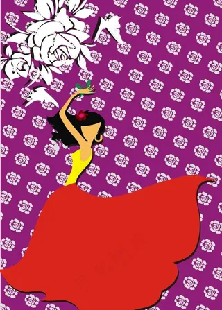 美女 失量图图片