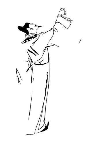 手绘中国风人物png图片素材