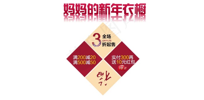 新年衣橱psd模版下载