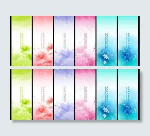 春天花纹展板素材图片