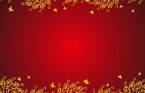 红色花纹图片