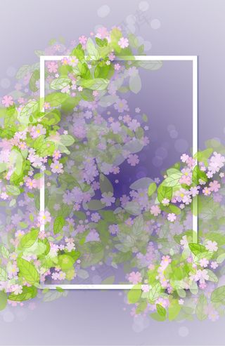 卡通鲜花浪漫花朵海报背景图