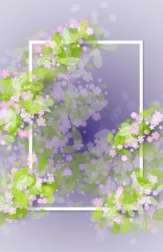 卡通鲜花浪漫花朵海报背景图