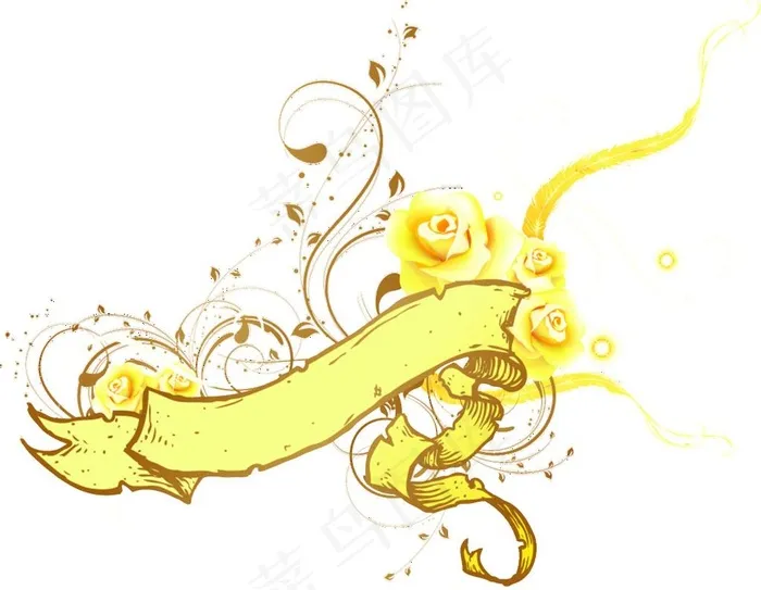 黄金花纹图片psd模版下载