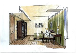 广州爱丁堡公寓手绘图片素材