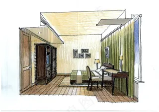 广州爱丁堡公寓手绘图片素材