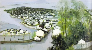 吴冠中风景油画图片
