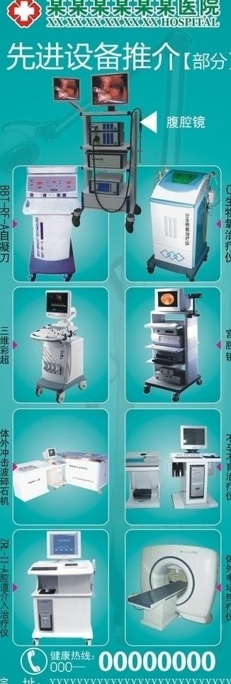 医疗设计展架图片cdr矢量模版下载