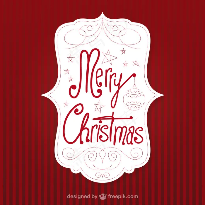 复古风格的圣诞字体ai矢量模版下载