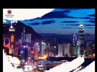 国内旅游香港旅游宣传海报模板