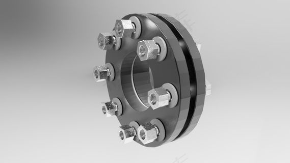 3 RF老板式法兰完整的M16螺栓