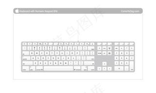 白色苹果电脑键盘素材