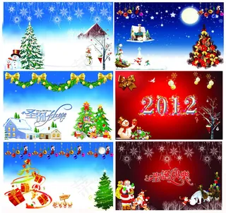 圣诞节海报背景设计PSD素材