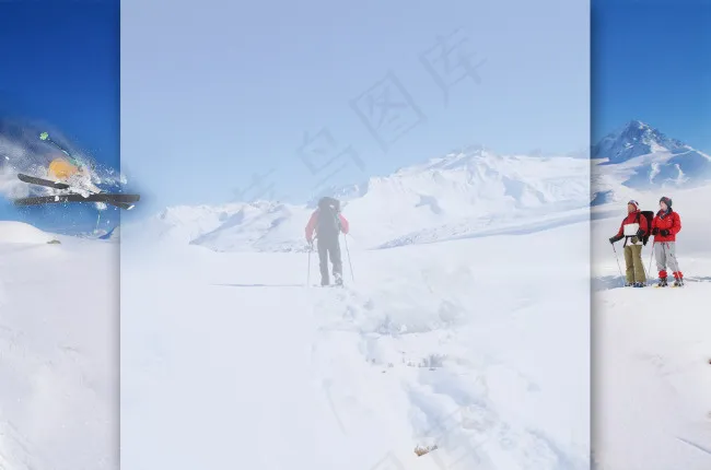淘宝雪场背景图片素材psd模版下载