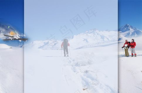 淘宝雪场背景图片素材