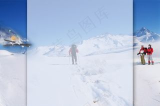 淘宝雪场背景图片素材