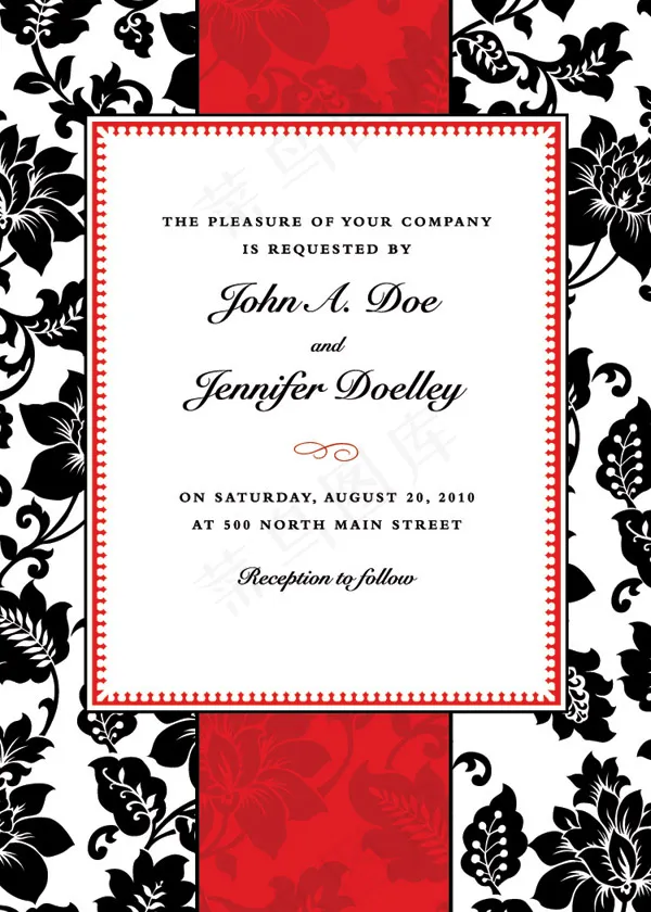 矢量欧式邀请卡设计素材eps,ai矢量模版下载