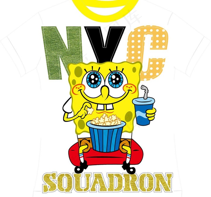 海绵宝宝t恤图片