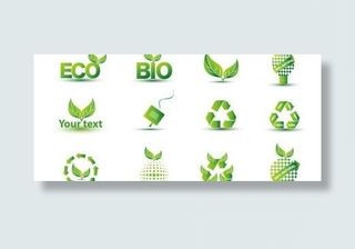 绿色环保图标集