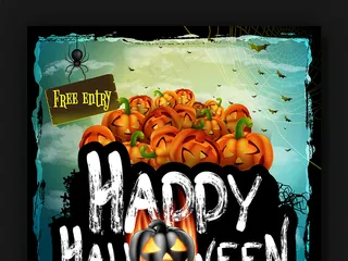 万圣节主题国外创意海报