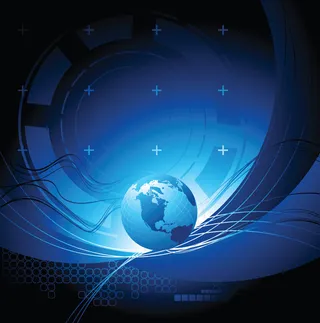 地球主题科技感背景矢量素材