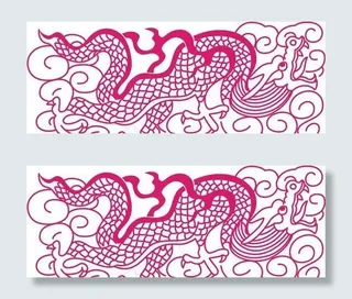 中国龙 古典元素 龙纹矢量素材 c...