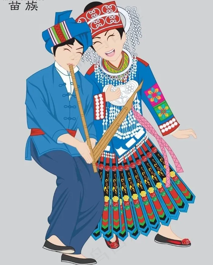 苗族图片ai矢量模版下载